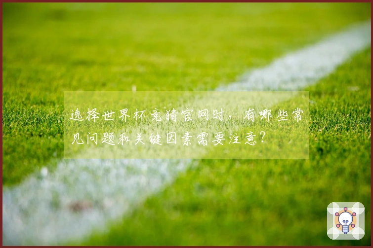 选择世界杯竞猜官网时，有哪些常见问题和关键因素需要注意？